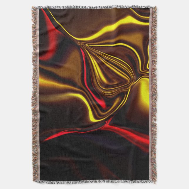 Golden- och rödböjda linjer med mörk filt (Framsidan Vertikal)