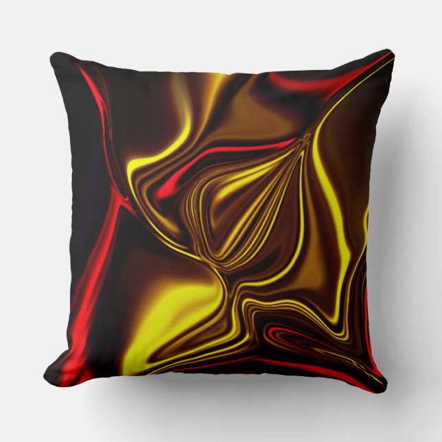 Golden- och rödböjda linjer med mörk kudde (Framsida)