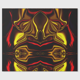 Golden- och rödböjda linjer med mörk presentpapper