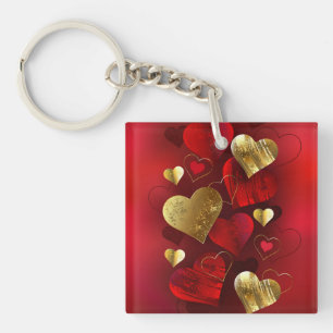 Golden- och rödfärgade valentineser