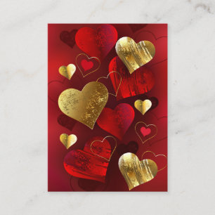 Golden- och rödfärgade valentineser