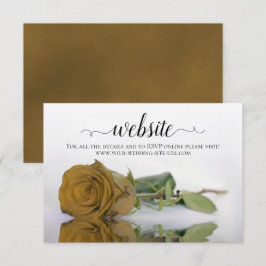 Golden Ochre Ro Elegant bröllop webbplats Tilläggskort