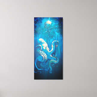 Golden Octopus Canvastryck