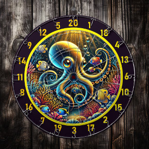 Golden Octopus Reef Äventyr Dartboard Darttavla