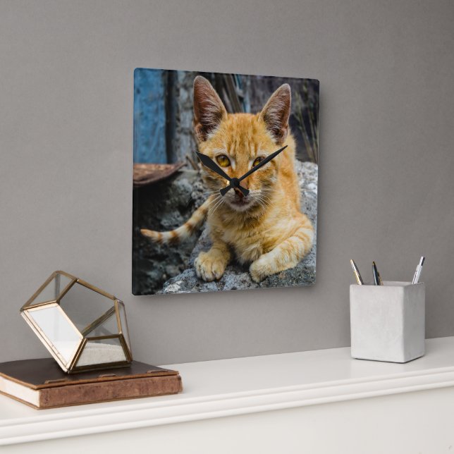 Golden Öga Fyrkantig Klocka (Kontor)