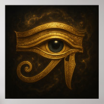 Golden Öga i Horus egyptiska Poster