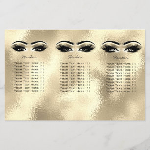 Golden Öga Makeup Öga Lash DL 3, bipacksedel Flygblad