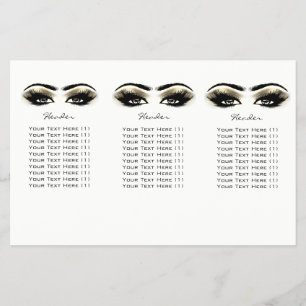 Golden Öga Makeup White Lash DL 3-bipacksedel Flygblad