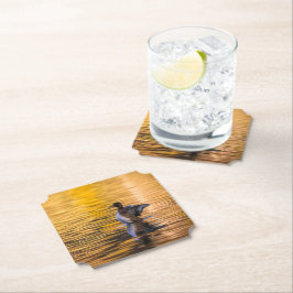 Golden öga på ett gyllene sjö underlägg papper