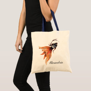 Golden Öga Surreal Goldfish Fantasy Art Anpassnin Tygkasse