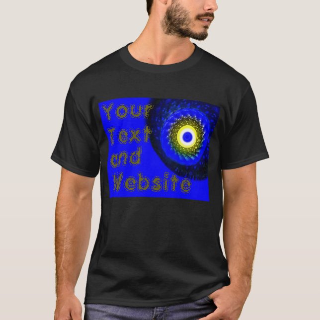 Golden Öga w/Din Text Manar Mörk T-shirt (Framsida)