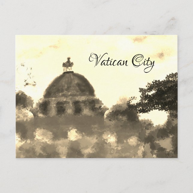 Golden Old Vatican City Painting Vykort (Framsida)