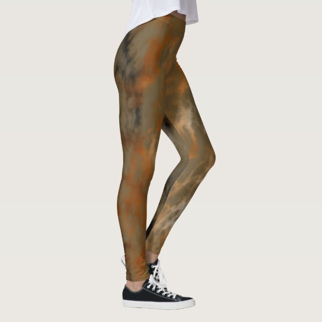 Golden Olive Marble Leggings (Höger)