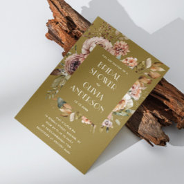 Golden Olive Möhippa | Rustic Boho Garden Inbjudningar