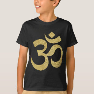 Golden Om Andlig Symbol Yoga Meditation Ohm T Shirt