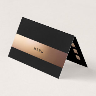 Golden Ombré, Modern Menu Selection Visitkort