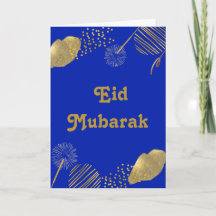Golden Önskemål: Eid Mubarak Blue och Guld 2024 Ca