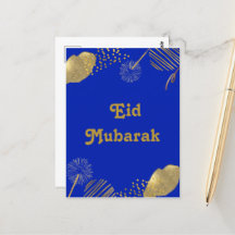 Golden Önskemål: Eid Mubarak Blue och Guld 2024 Ca