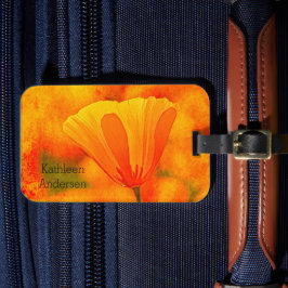 Golden Orange California Poppy "Land of Orange" Bagagebricka