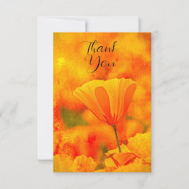 Golden Orange California Poppy "Land of Orange" Tack Kort
