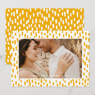 Golden Orange Dash Photo Ram Helgdag Card Julkort