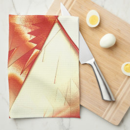 Golden orange till beige, extremt grov, digitalise kökshandduk