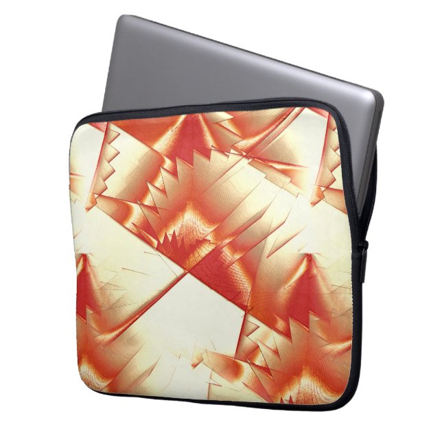 Golden orange till beige, extremt grov, digitalise laptop fodral (Framsidan Vänster)