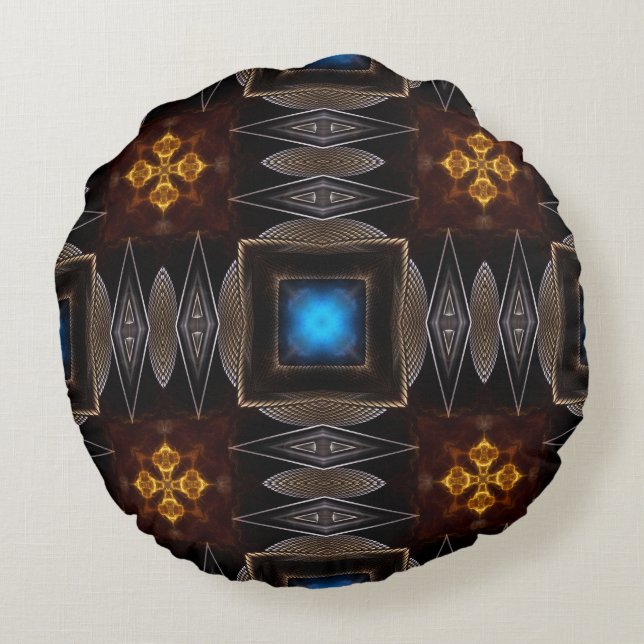 Golden Orb Torn 00120150507224200 Rund Pillow Kudde (Baksidan)