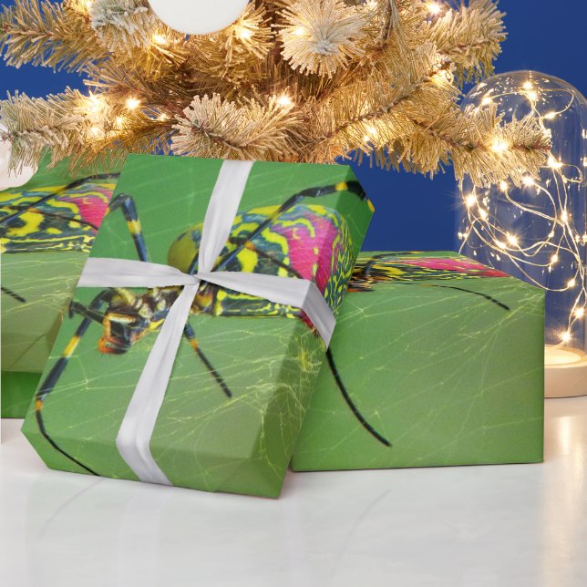 Golden Orb Weaver Spider Wrapping Papper Presentpapper (Helgdagar)