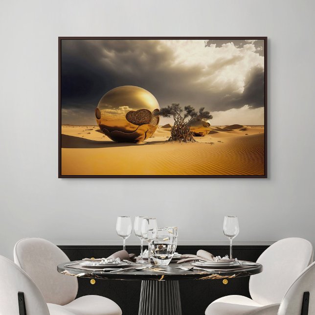 Golden Orbs in the Desert Storm Poster (Skapare uppladdad)