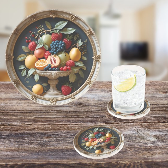 Golden Orchard Round Sandstone Underlägg (Skapare uppladdad)