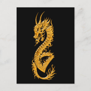 Golden oriental drake 02 vykort