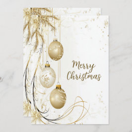 Golden Ornament jul Elegant Party Julkort