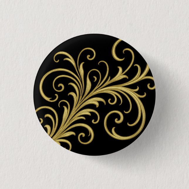 Golden Ornamental Calligraphy Flourish Knapp (Framsida)