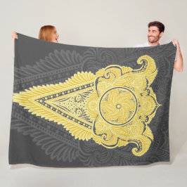 Golden Ornamental Flame Fleecefilt