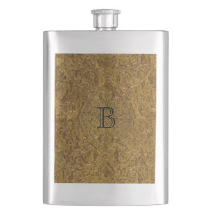 Golden Ornamental med initial Fickplunta