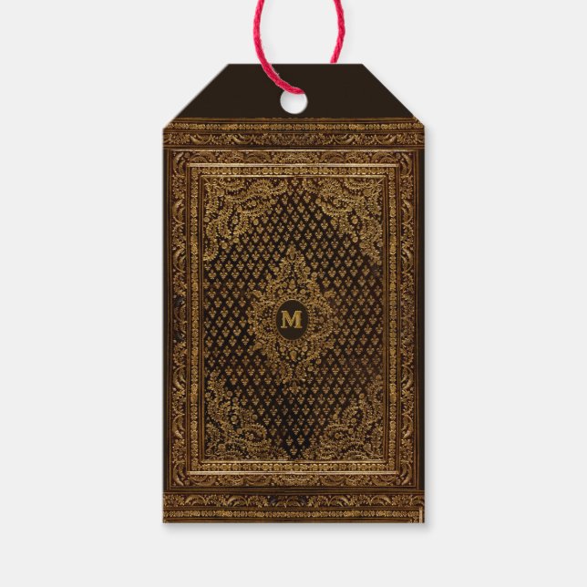 Golden Ornamental utan ditt Monogram Presentetikett (Framsidan)