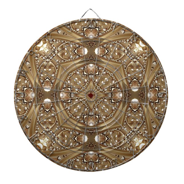 Golden Ornate Dartboard Darttavla (Framsidan)