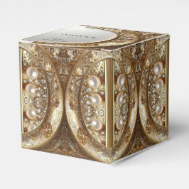 Golden Ornate Favor Box Presentaskar