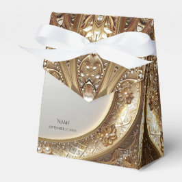Golden Ornate Favor Box Presentaskar