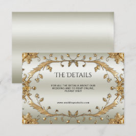 Golden Ornate Flowers - detaljförslutningskort Tilläggskort