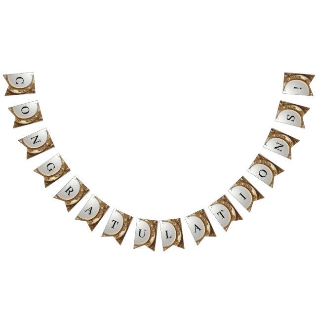 Golden Ornate Frame Bunting Flag Vimplar (Alla)