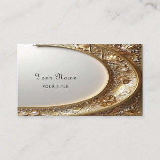 Golden Ornate Frame Business Card Visitkort