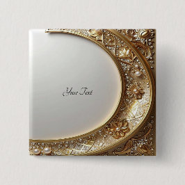 Golden Ornate Frame Button Knapp