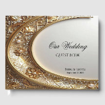 Golden Ornate Frame Guest Book