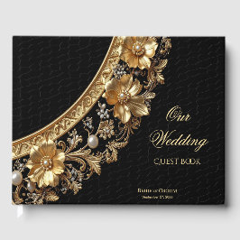 Golden Ornate Frame Guest Book Gästböcker