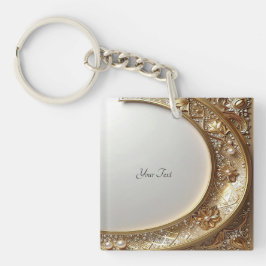 Golden Ornate Frame Keychain