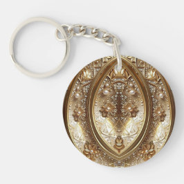Golden Ornate Frame Keychain