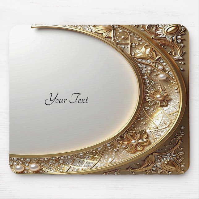 Golden Ornate Frame Mousepad Musmatta (Framsidan)