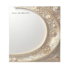 Golden Ornate Frame Notepad Anteckningsblock